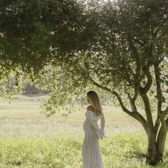 Maternity Lace Maxi Dress - Picture 3 of 13